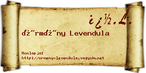 Örmény Levendula névjegykártya